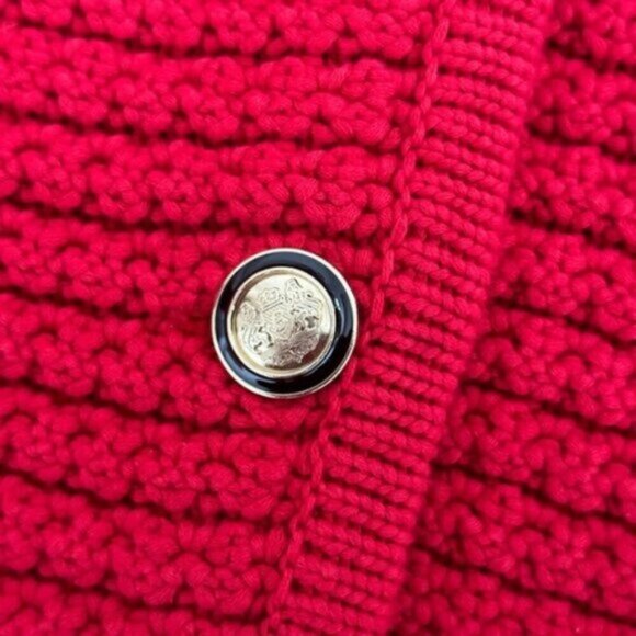 NEW Ba&sh Bash Gaspard  Tweed Cardigan Jacket in Red | size 2 / M - Picture 12 of 14